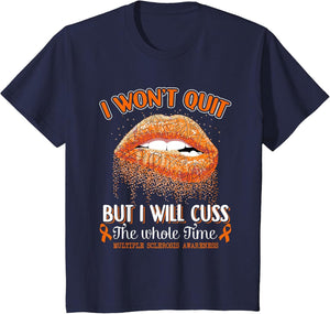 I Won't Quit Lips Multiple Sclerosis Awareness MS Warrior