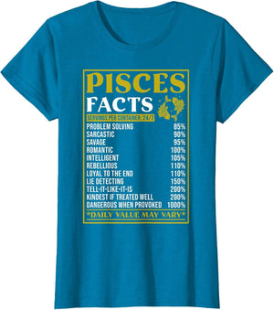 Pisces Zodiac Facts Design - Zodiac Facts Funny Pisces