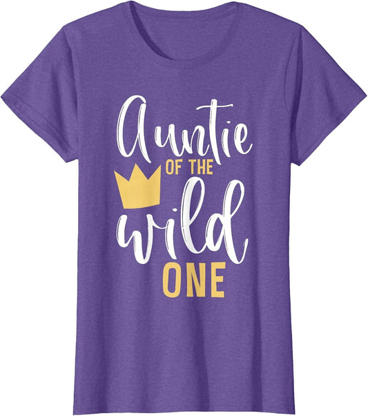 Auntie f The Wild One 1st Birthday First Thing Matching
