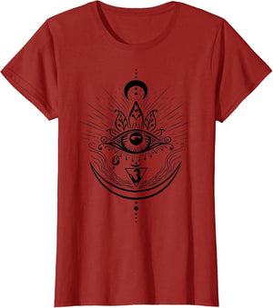 Third-Eye with Moon Chakra Symbol for Meditation and Yoga