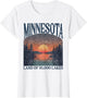 Minnesota Land of 10000 Lakes Sunset Nature Vintage Style