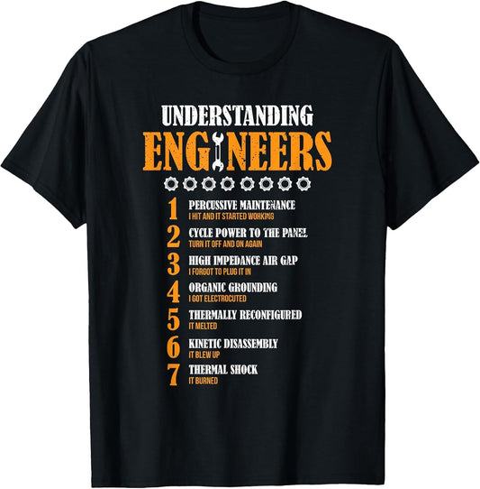 Understanding Engineers Lists Distressed Funny Engineer