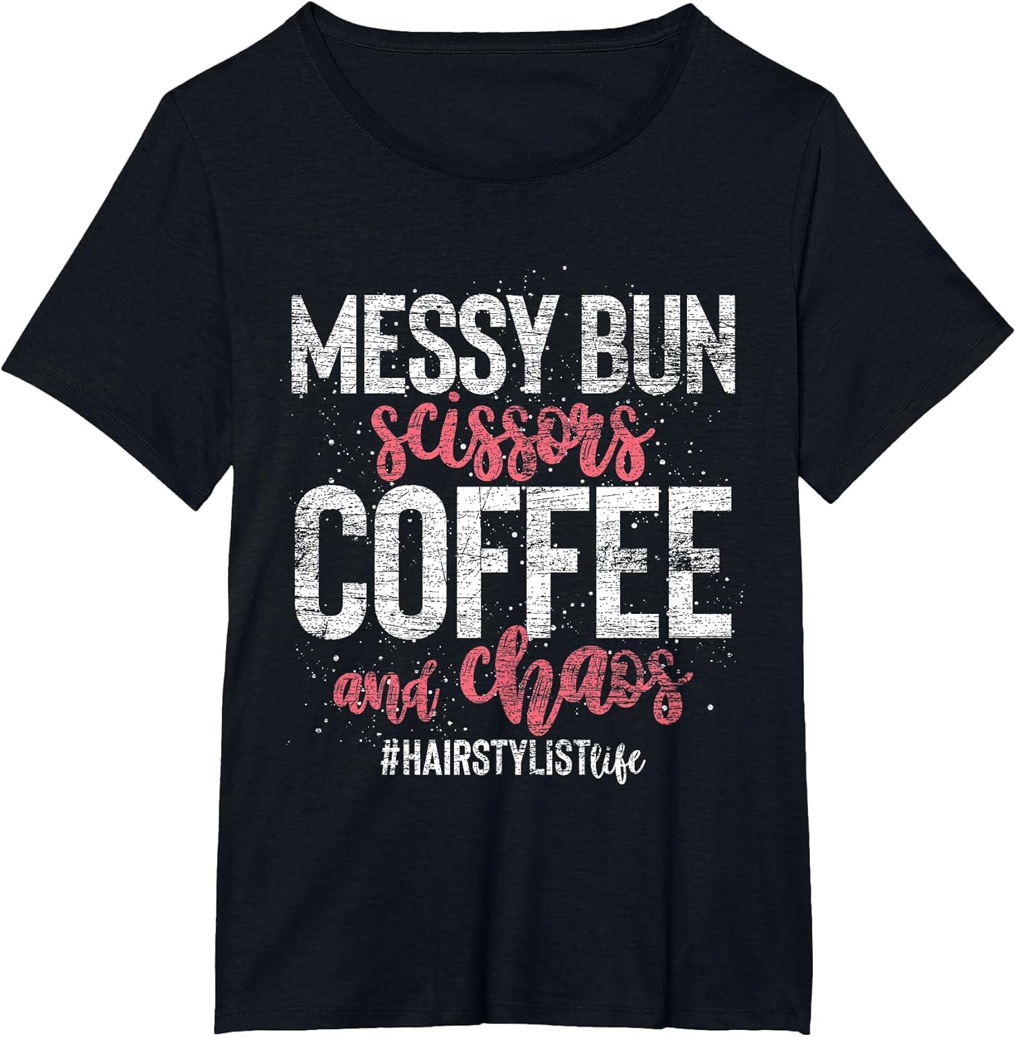 Messy Bun Scissors Coffee and Chaos Hairstylist