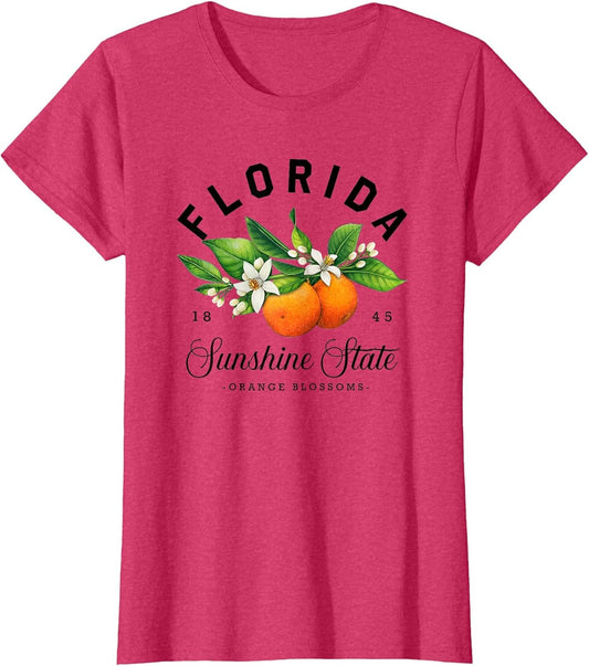 Florida Shirt, Watercolor Orange Blossoms
