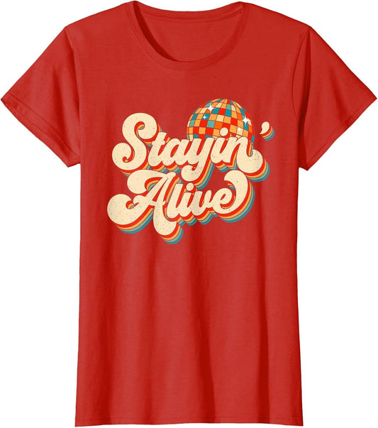 Stayin' Alive Bridesmaid Bride 80s Disco Bachelorette Party