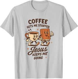Coffee and Jesus Retro Christian Faith Based Coffee Lover