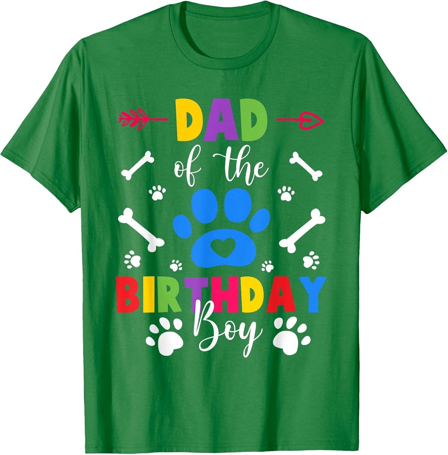 Dad and Mom of The Birthday Boy Dog Paw Family Matching