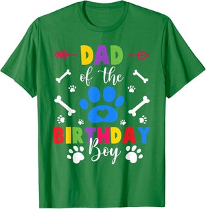 Dad and Mom of The Birthday Boy Dog Paw Family Matching