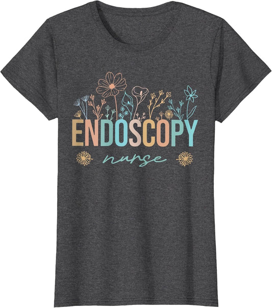 Retro Wildflower Endoscopy Nurse Nursing Nurse Appreciation