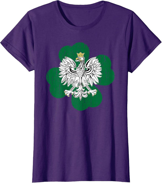 Polish Irish Heritage Polish Eagle Irish Clover
