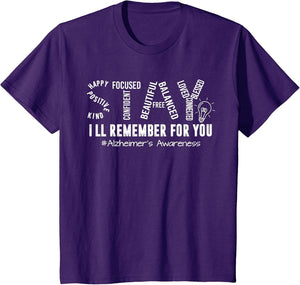 Stay Alzheimer's Awareness Warrior Ribbon Purple Dementia