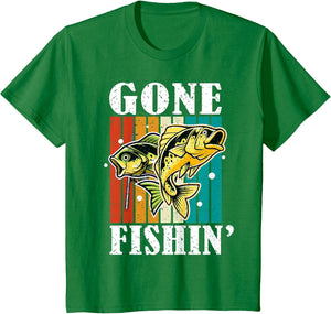 Gone Fishing-Shirt Boys Kids Toddler Women Bass Fishing