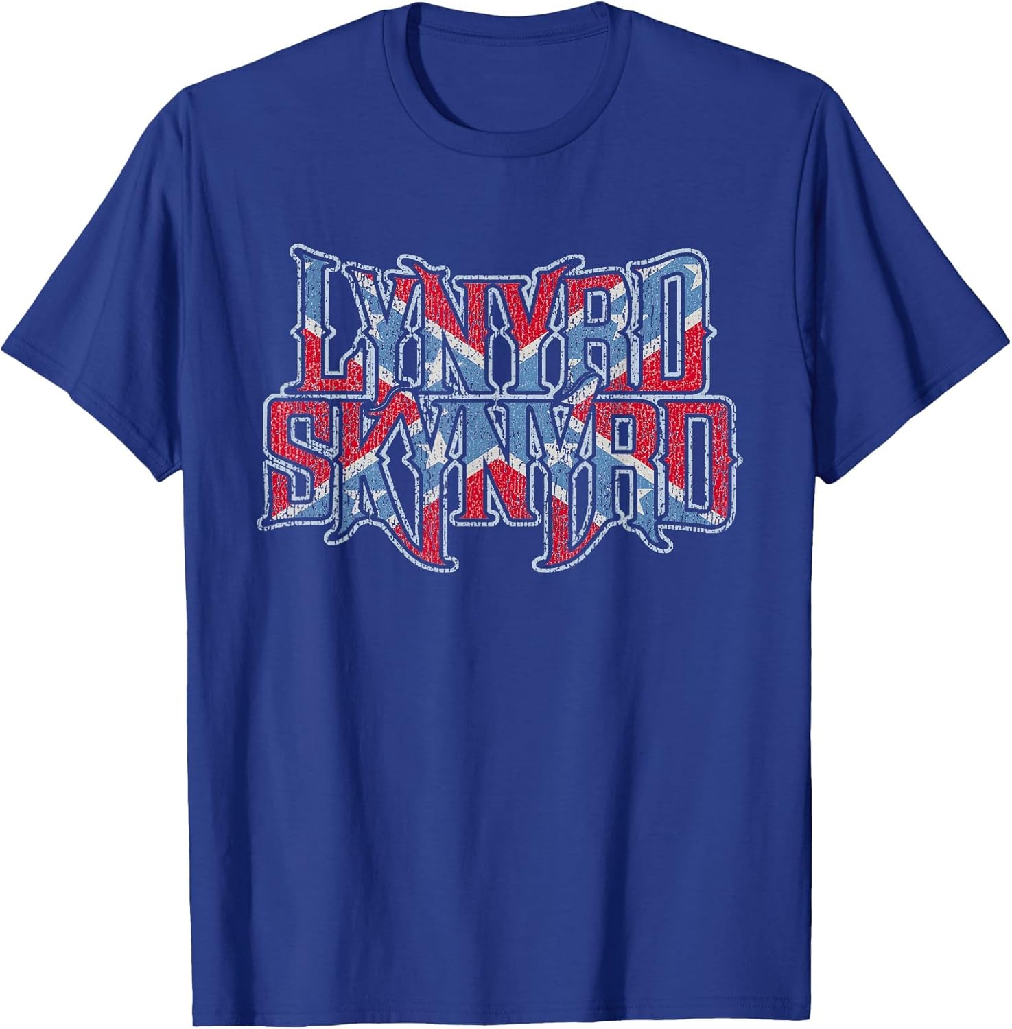 Lynyrd Skynyrd Vintage Logo Rock Biker US Flag Southern