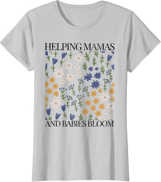 Doula Wildflowers Mother Baby Nurse Spring Future T Floral