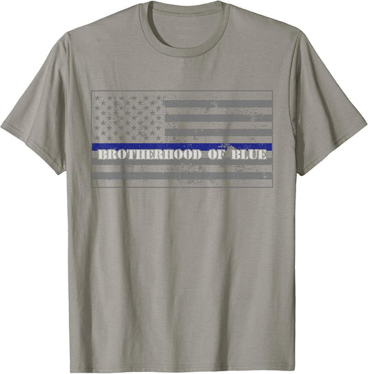 Law Enforcement Shirt Brotherhood of Blue Police Flag