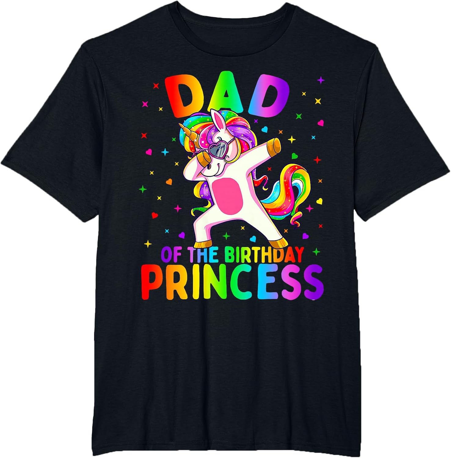 Dad of The Birthday Princess Girl Dabbing Unicorn Father