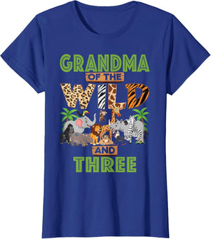 3rd Birthday Zoo Safari Jungle Grandma of The Wild and Three
