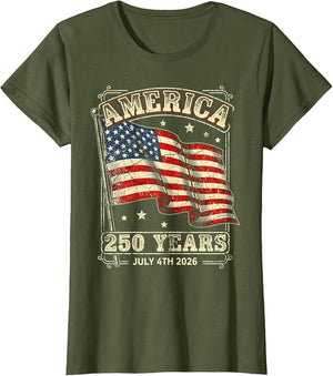 Vintage America 250 Years 1776-2026 250th Birthday 4th July