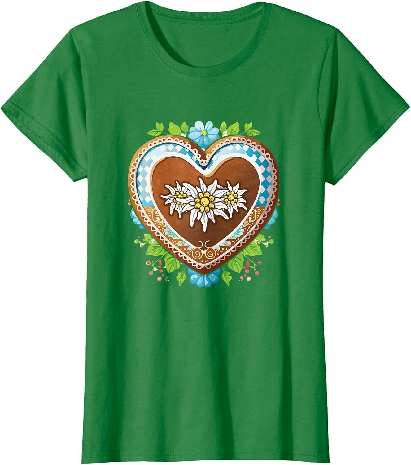 Funny Oktoberfest Costume Edelweiss Gingerbread Heart