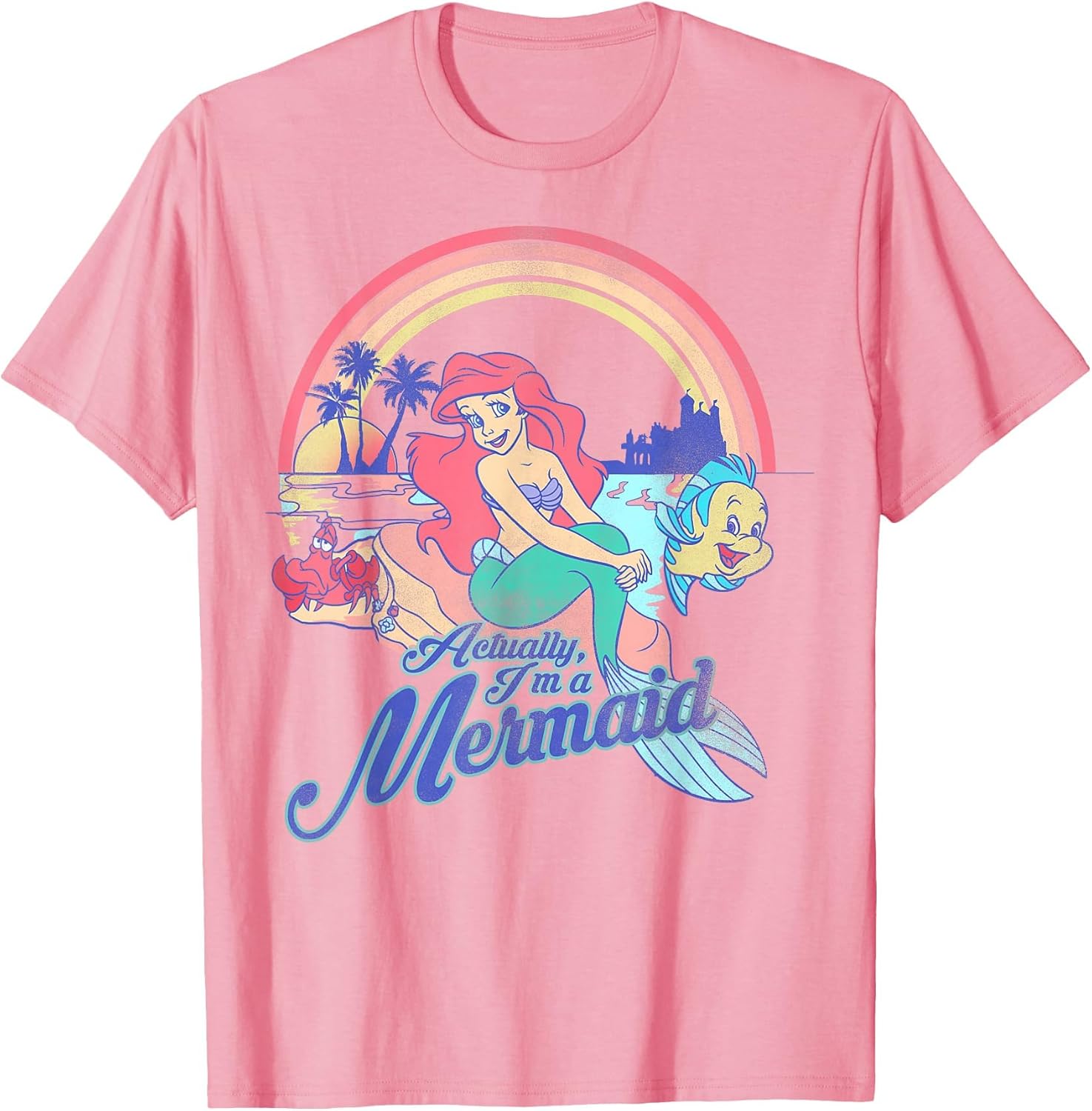 Disney The Little Mermaid Pastel Rainbow Retro