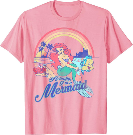 Disney The Little Mermaid Pastel Rainbow Retro