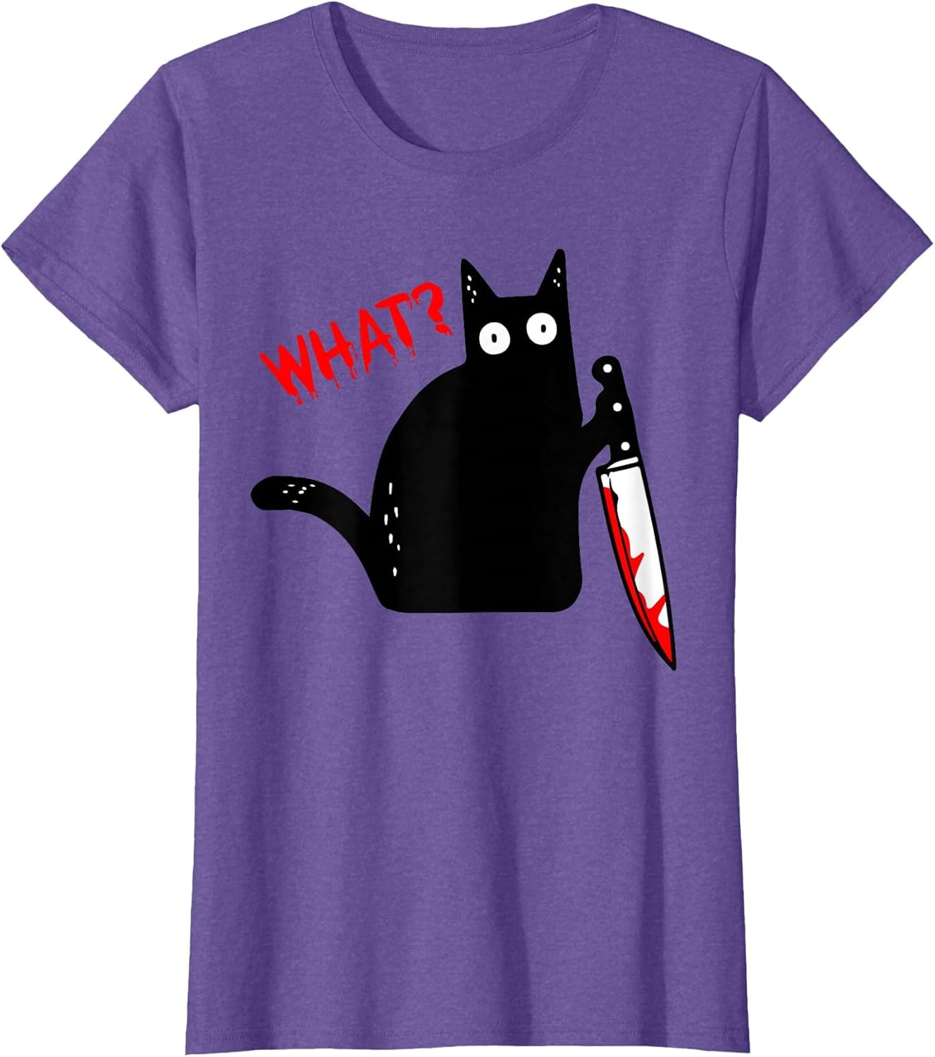 Funny Murderous Black Cat with Knife - Black Cat What?