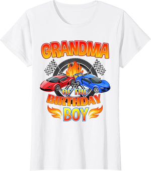 Grandma of The Birthday Boy Fire Race Supercar Party Black