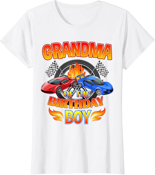 Grandma of The Birthday Boy Fire Race Supercar Party Black
