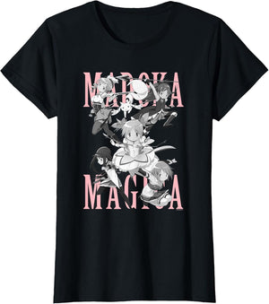 Madoka Magica Black and White Cast Action Pose Anime