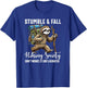 Stumble and Fall Hiking Society Funny Hiker Sloth Hiking