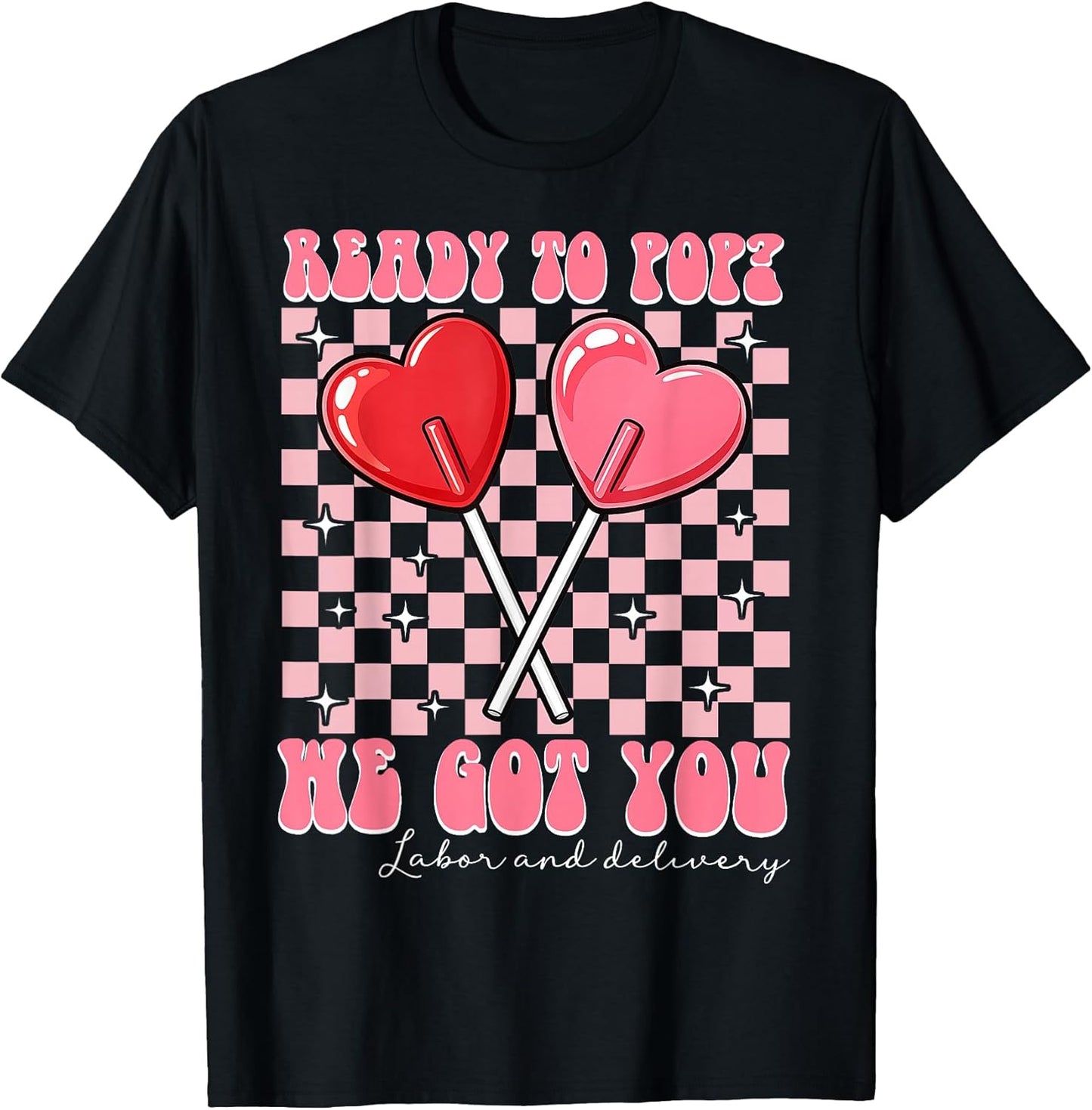Valentines Day Labor Delivery Nurse Pop Scrub Top Women