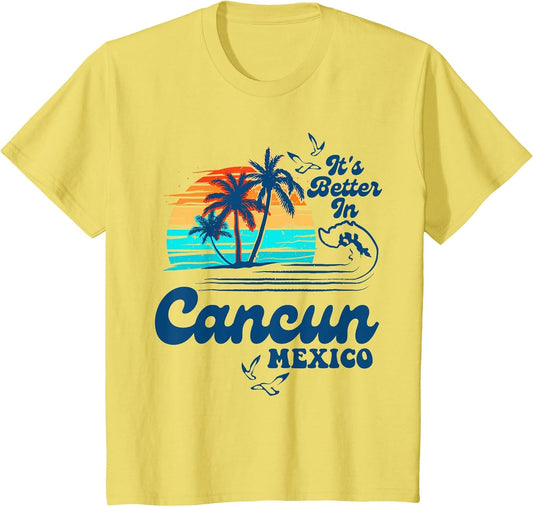 Cancun Mexico Beach Summer Vacation Retro Vintage 80's 70's