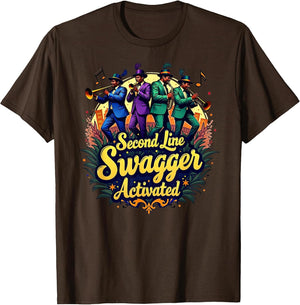 Second Line Swagger Activated Mardi Gras Design