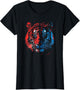 Red White and Blue Tiger Face on Black Men Women Kids