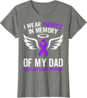 I Wear Purple in Memory of My Dad - Pancreatic Cancer