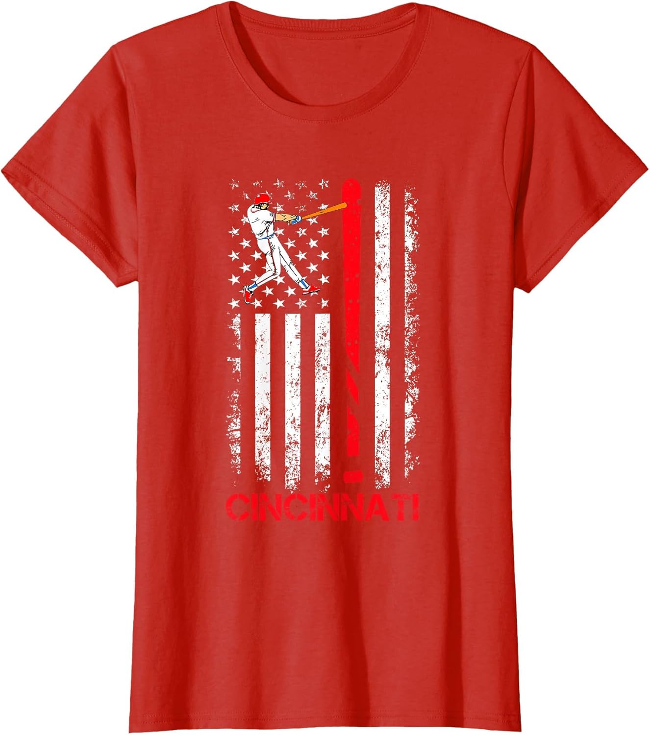 Vintage Cincinnati Baseball American US Flag Premium