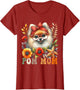 Pomeranian Mom Dog Lover Mother's Day Retro Floral Women