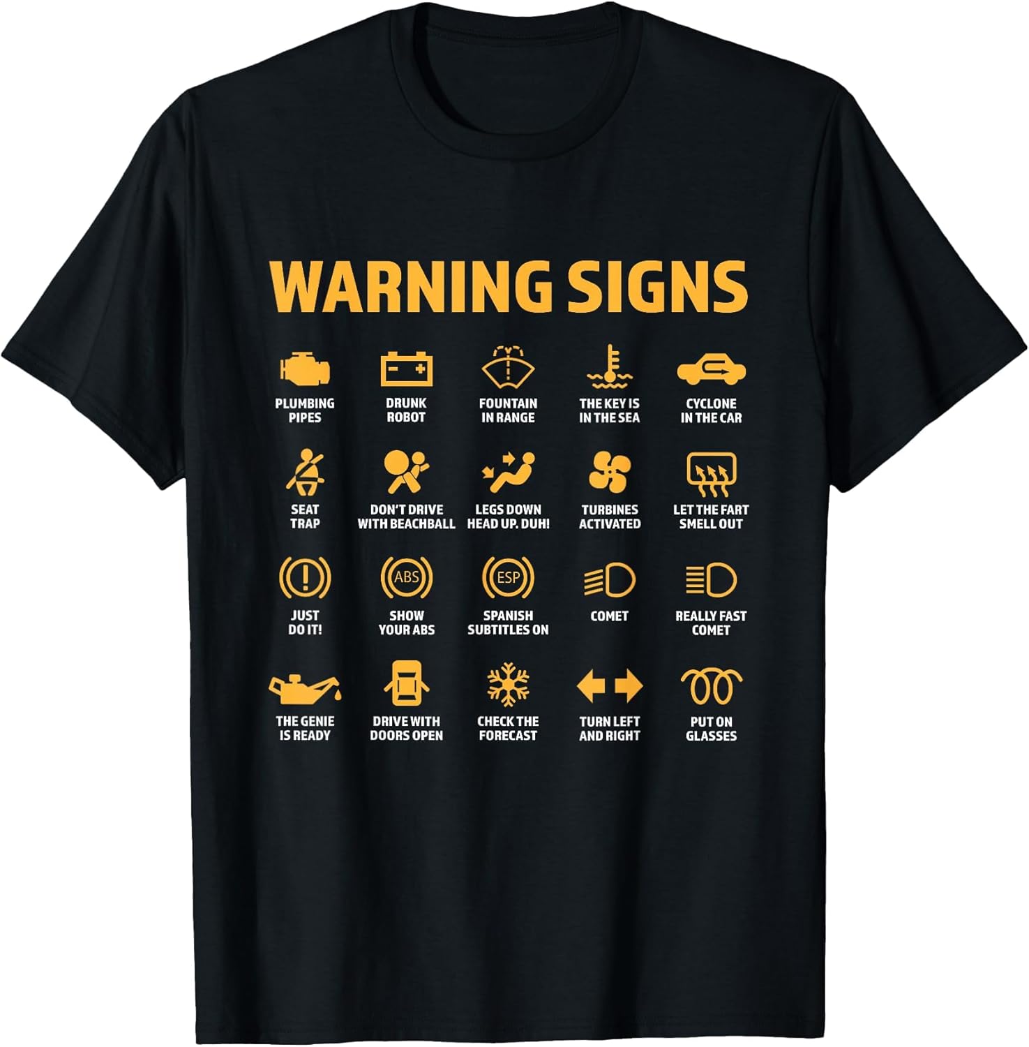 Funny Car Warning Signs Funny Driving Auto Mechanic Lights
