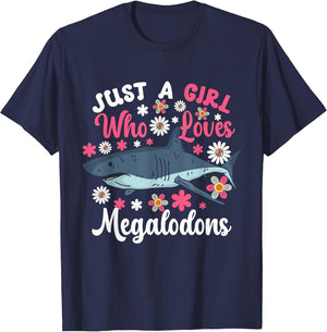Megaladon Girl Shark Biology Ocean Funny Megalodon Loverr