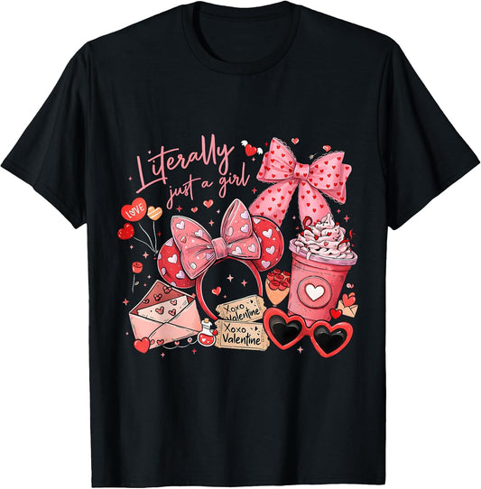Literally Just a Girl Cute Pink Valentine Aesthetic Gift
