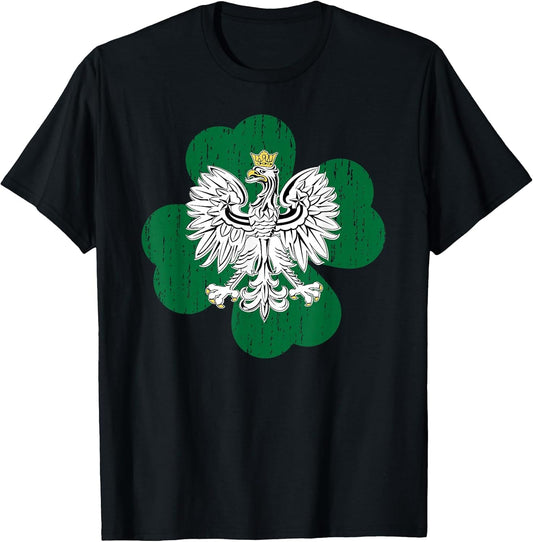 Polish Irish Heritage Polish Eagle Irish Clover
