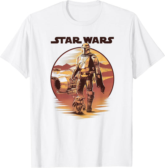 Star Wars: The Mandalorian Vintage Sunset Mando & Grogu