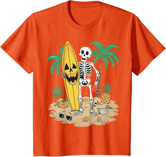 Skeleton Surfing Halloween Hawaii Hawaiian Men Women Surfer