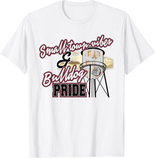 Small Town Vibes Bulldog Pride Maroon Bulldogs School Spirit