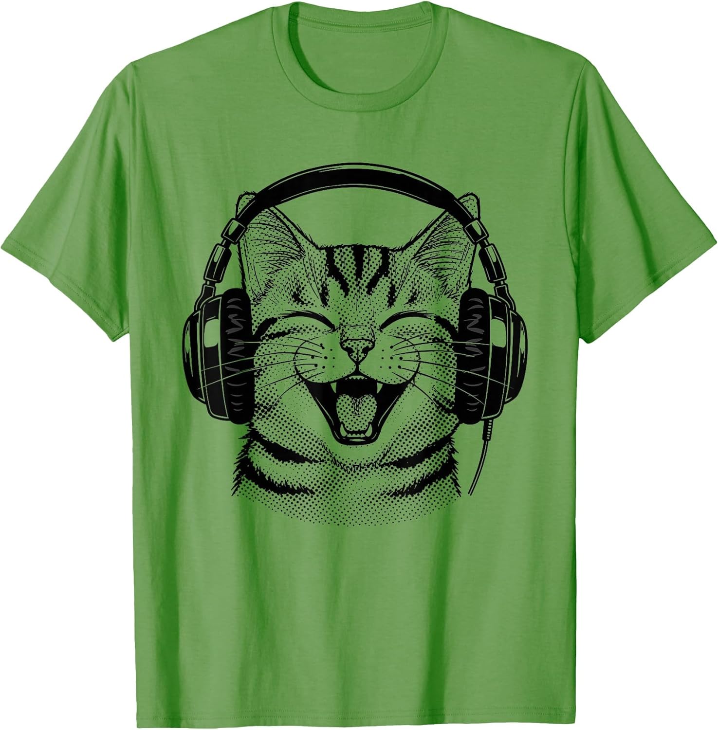 Cute Headphones Cat Funny Silly Music Cat Lover