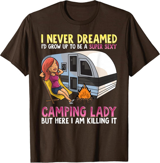 Camping Shirts Funny Super Sexy Camping Lady
