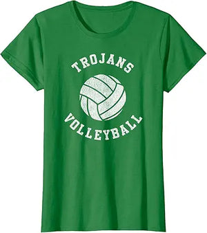Trojans Volleyball Retro Distressed Team VB Graphic