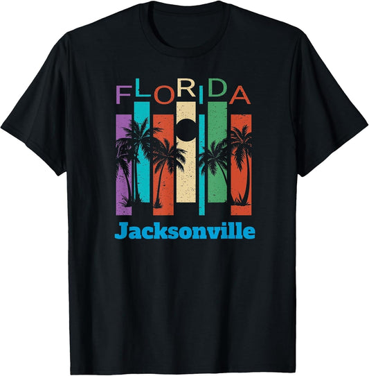 Retro Jacksonville Florida Palm Tree Souvenir Shirt