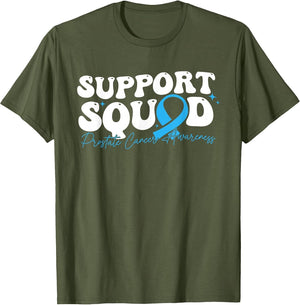 Support Squad Men Health Fighter Survivor Light Blue Ribbon