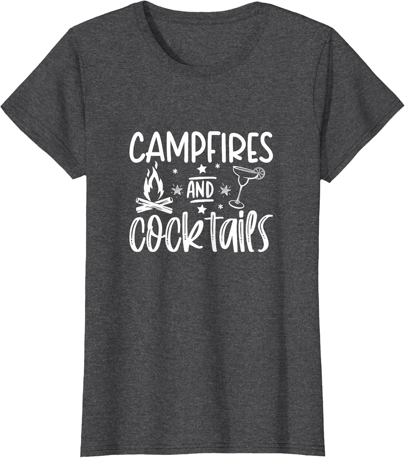Campfires and Cocktails Funny Camper Camping Funny Drinking